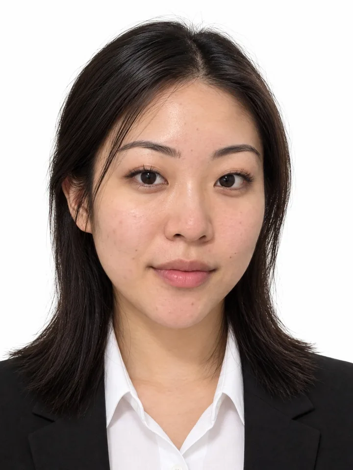 The same selfie made with the skin retouch: blemishes and redness are evened out