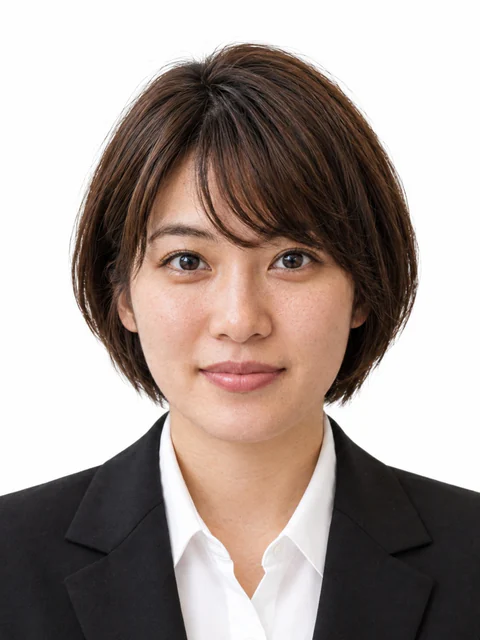 30×40 mm の証明写真の例