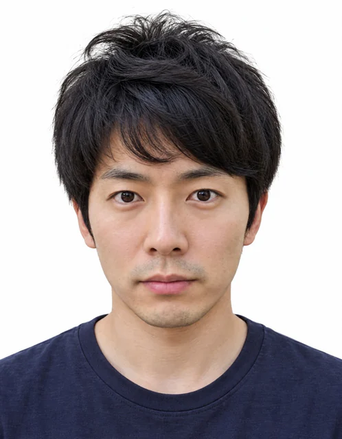 35×45 mm の証明写真の例